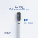 TC BUR FOR CVD COATING - PLAIN CUT COARSE