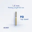 FG GOLD CYLINDER FLAT END
