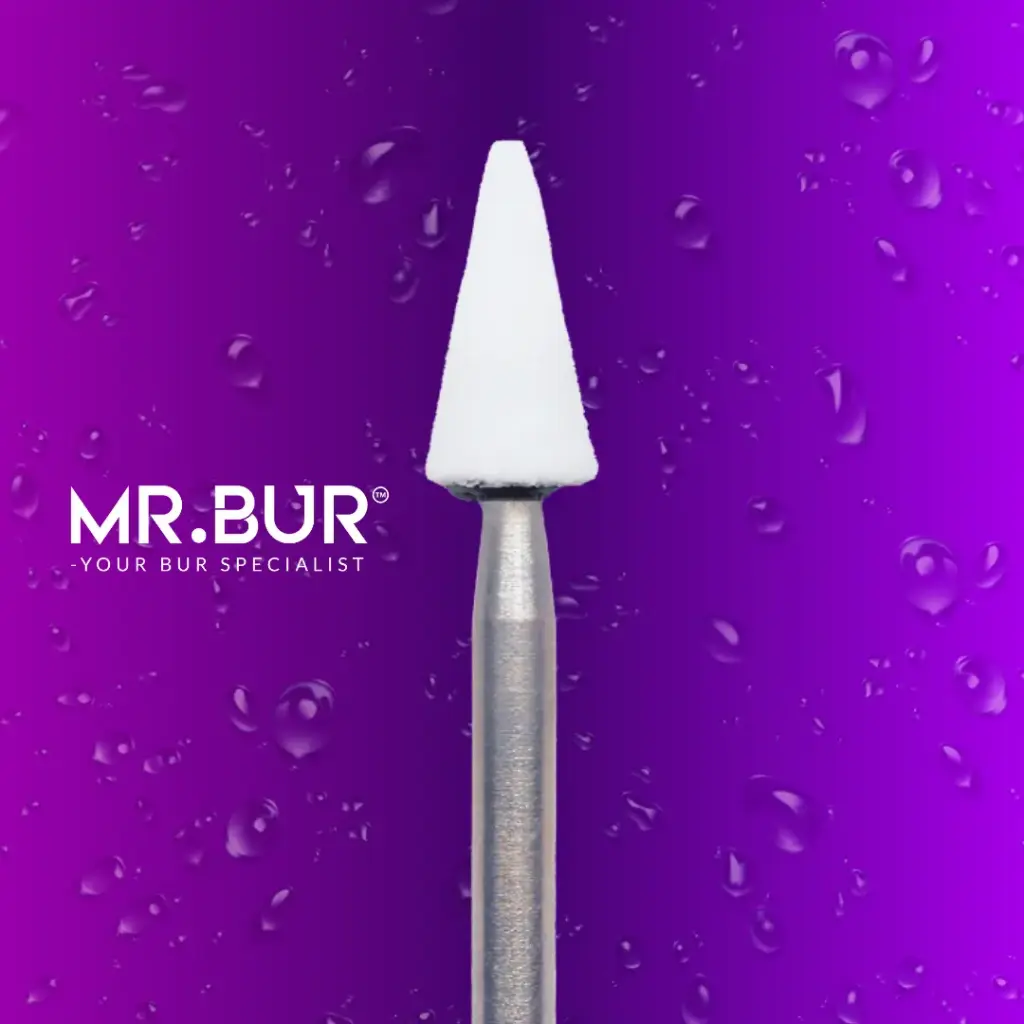 FG WHITE STONE POINTED CONE