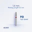 FG DIAMOND TAPER ROUNDED EDGE FINE