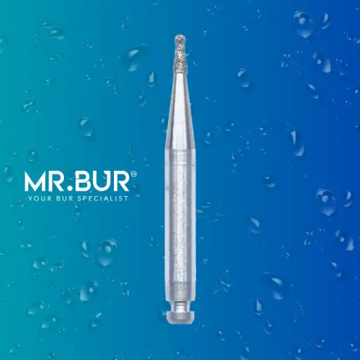 [R802/009] RA DIAMONDS BUR ROUND WITH COLLAR