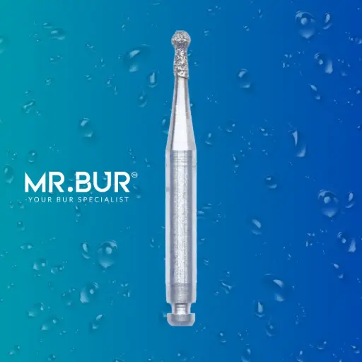 [R802/014] RA DIAMONDS BUR ROUND WITH COLLAR