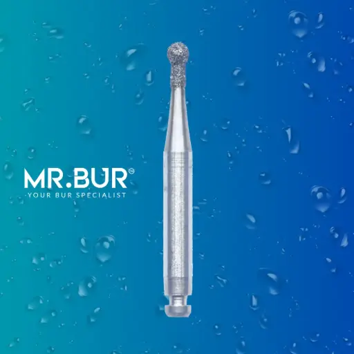 [R802/018] RA DIAMONDS BUR ROUND WITH COLLAR