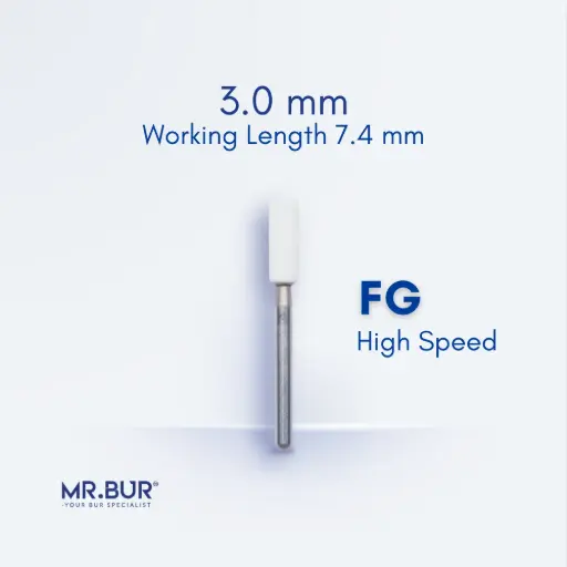 [F2] FG WHITE STONE CYLINDER FLAT END